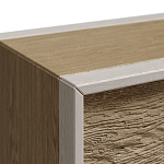 ТВ тумба 2 двери и 2 ящика с подсветкой на рельефном фасаде Warm Industrial варинант исполнения - 7 | Loft Concept в Волгограде