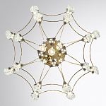 Люстра подвесная из металла с хрустальными подвесками прозрачного цвета Quasar 41 варинант исполнения - 4 | Loft Concept в Волгограде