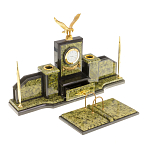 Настольный письменный набор из змеевика  и бронзы с декором в виде орла в подарочной упаковке Successful Leader варинант исполнения - 2 | Loft Concept в Волгограде