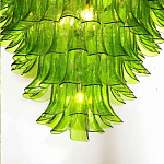 Люстра из семи ярусов зеленого стекла Independence варинант исполнения - 4 | Loft Concept в Волгограде