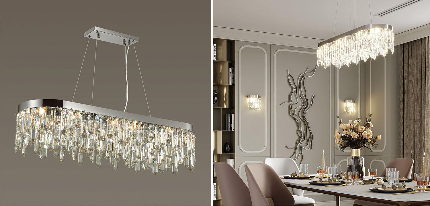 Люстра Crystal Polyhedrons Linear Chrome Люстра Crystal Polyhedrons Linear Chrome - Loft-Concept в Волгограде