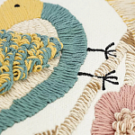 Чехол на подушку с кисточками и вышивкой птиц Ethnic mix Birds Rect варинант исполнения - 3 | Loft Concept в Волгограде