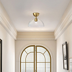 Потолочный светильник с широким полусферическим плафоном из прозрачного стекла Alora Mood варинант исполнения - 7 | Loft Concept в Волгограде