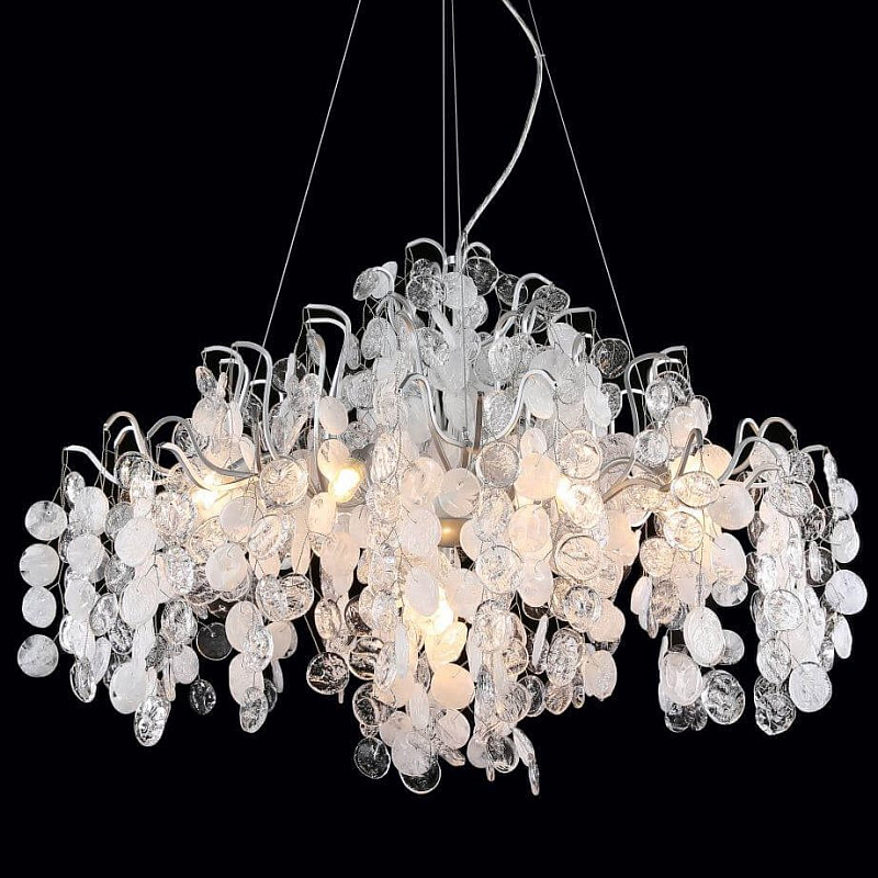 Люстра FAIRYTREE Chandelier 9 Белый Серебряный Прозрачное Стекло Люстра FAIRYTREE Chandelier 9 Белый Серебряный Прозрачное Стекло в Волгограде | Loft Concept