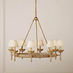 Люстра из кованого железа с отделкой плетеной веревкой и сусальным золотом Parisian Style варинант исполнения - 4 | Loft Concept в Волгограде