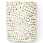 Настенный бра декорированный деревянными белыми круглыми бусинами White Wooden Beads Wall Lamp варинант исполнения - 1 | Loft Concept в Волгограде
