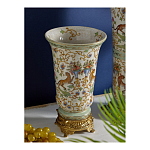 Ваза из фарфора на бронзовом основании Turquoise Blooming Garden варинант исполнения - 5 | Loft Concept в Волгограде