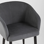 Мягкое кресло на металлических ножках Shaggy Dark Grey варинант исполнения - 5 | Loft Concept в Волгограде