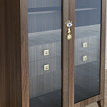 Дизайнерский шкаф витрина Elsa Dreams Walnut с 4-мя ящиками варинант исполнения - 4 | Loft Concept в Волгограде