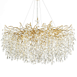Люстра с хрустальными подвесками на металлических ветках Fairytree Light Gold Chandelier 18 варинант исполнения - 1 | Loft Concept в Волгограде