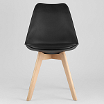 Стул с основой из пластика и мягким сиденьем Arvika Black варинант исполнения - 2 | Loft Concept в Волгограде