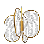 Люстра с гравировкой на акриловых плафонах Gravyura Bronze D 50 см варинант исполнения - 1 | Loft Concept в Волгограде