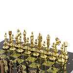 Шахматы Ренессанс из бронзы с доской из натурального камня Змеевик Decorative Thematic Chess варинант исполнения - 3 | Loft Concept в Волгограде