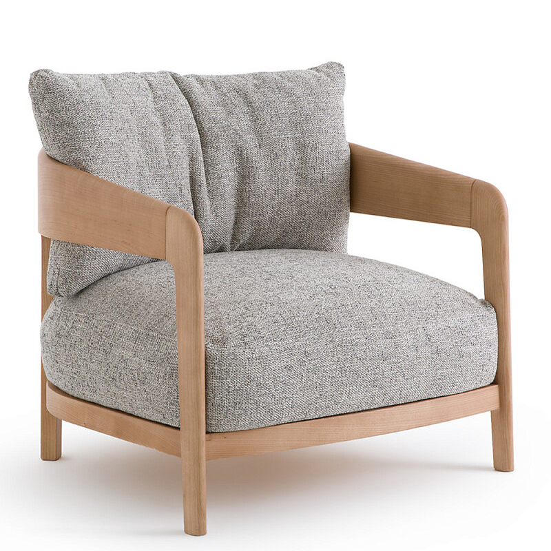 Кресло с каркасом из массива ясеня Deniaud Ash Grey Armchair Серый Древесина Черный Кресло с каркасом из массива ясеня Deniaud Ash Grey Armchair Серый Древесина Черный в Волгограде | Loft Concept