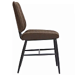 Стул с темно-коричневой обивкой из экокожи Benderson варинант исполнения - 2 | Loft Concept в Волгограде