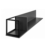 Полка навесная открытая цвета графит Strict Lines  варинант исполнения - 5 | Loft Concept в Волгограде