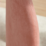 Обеденный стол со стеклянной столешницей и розовыми ножками с тканевой обивкой Wrigley варинант исполнения - 2 | Loft Concept в Волгограде