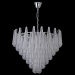 Люстра с подвесками из рифленного стекла в форме капель Textured Glass Chandelier варинант исполнения - 6 | Loft Concept в Волгограде