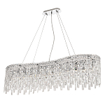 Люстра подвесная вытянутой формы с хрустальными подвесками Ludivine Lighting варинант исполнения - 1 | Loft Concept в Волгограде