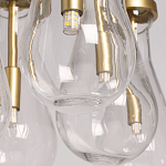 Люстра с 7-ю прозрачными плафонами из стекла в форме капли Lucid Rain  варинант исполнения - 10 | Loft Concept в Волгограде