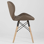 Стул с коричневым сиденьем из экокожи JEROEN варинант исполнения - 2 | Loft Concept в Волгограде