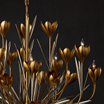 Люстра золотого цвета в виде цветков крокуса Hanging Flowers варинант исполнения - 2 | Loft Concept в Волгограде