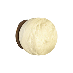 Настенно-потолочный светильник с плафоном в форме шара из алебастра Cryptocrystalline Stone варинант исполнения - 1 | Loft Concept в Волгограде