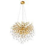 Люстра подвесная с прозрачными стеклянными подвесками в форме капель Диаметр 60 см Droplet Chandelier варинант исполнения - 4 | Loft Concept в Волгограде