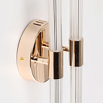 Бра с круглым основанием золотого цвета и двумя вертикальными плафонами Hex Scaffold варинант исполнения - 4 | Loft Concept в Волгограде