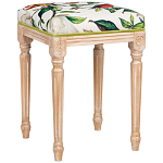 Банкетка из натурального бука золотистая с изображением птиц и цветов Blooming Bird варинант исполнения - 2 | Loft Concept в Волгограде