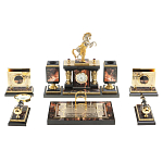 Настольный письменный набор из яшмы и долерита с декором в виде коня Manager Organizer варинант исполнения - 1 | Loft Concept в Волгограде