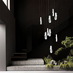 Подвесной светильник белого цвета с изогнутым плафоном Flow Loop варинант исполнения - 7 | Loft Concept в Волгограде