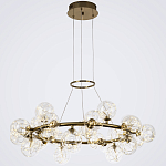 Дизайнерская кольцевая люстра с гирляндой внутри стеклянных сферических плафонов Iona Garland Chandelier 25 варинант исполнения - 2 | Loft Concept в Волгограде