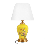 Настольная лампа желтая с изображением птиц Slip Away варинант исполнения - 1 | Loft Concept в Волгограде