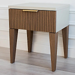 Тумба прикроватная коричневая с белой столешницей Harper Line варинант исполнения - 1 | Loft Concept в Волгограде