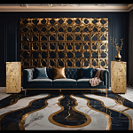 Торшер прямоугольный из натурального камня Calcite Geometry варинант исполнения - 11 | Loft Concept в Волгограде