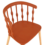 Пластиковый стул на ножках из массива бука Ferret Spiral Brown варинант исполнения - 4 | Loft Concept в Волгограде