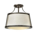 Потолочный светильник со светлым текстильным абажуром Hinkley варинант исполнения - 1 | Loft Concept в Волгограде