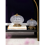 Конфетница из прозрачного рельефного стекла Eden Garden варинант исполнения - 6 | Loft Concept в Волгограде