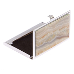 Визитница карманная металлическая с накладкой из натурального камня Агат Stone Business Card Holders  варинант исполнения - 3 | Loft Concept в Волгограде