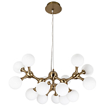 Люстра с плафонами из стеклянных шаров Pearls Suspension Brass Chandelier варинант исполнения - 2 | Loft Concept в Волгограде