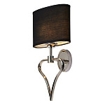 Бра для ванных комнат с черным тканевым абажуром овальной формы и декоративной вставкой в форме сердца Elstead Lighting варинант исполнения - 1 | Loft Concept в Волгограде