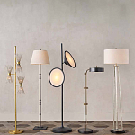 Торшер черный с 2-мя большими лампами Black Diffusers варинант исполнения - 2 | Loft Concept в Волгограде