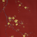 Обои ручная роспись Cherry Tree Special Colourway on Scarlet Lady dyed silk варинант исполнения - 2 | Loft Concept в Волгограде