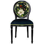 Стул чёрный из натурального бука с изображением птица в саду Blooming Red Birds варинант исполнения - 1 | Loft Concept в Волгограде