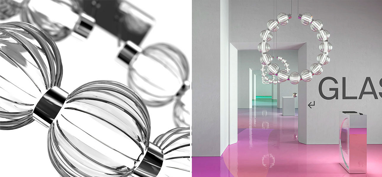 Светильник вертикальное кольцо со стеклянными шарами Balls Lamp Светильник вертикальное кольцо со стеклянными шарами Balls Lamp - Loft-Concept в Волгограде