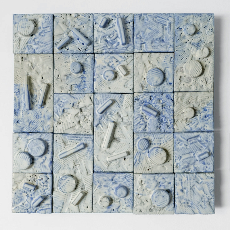 Геометрическое Объемное Панно Blue Curve Geometry Голубой в Волгограде | Loft Concept 