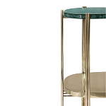 Консоль овальной формы золотая с полкой для хранения Craig варинант исполнения - 2 | Loft Concept в Волгограде