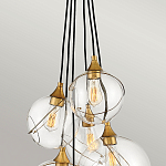 Подвесной светильник с шестью прозрачными стеклянными шарообразными плафонами Hinkley варинант исполнения - 6 | Loft Concept в Волгограде