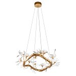 Люстра подвесная с прозрачными стеклянными птичками на ветвях Диаметр 80 см Serip Voa варинант исполнения - 4 | Loft Concept в Волгограде